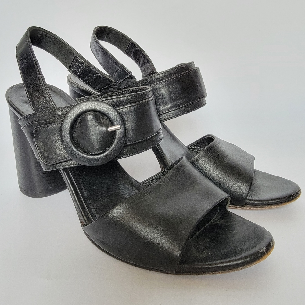 Napoleoni Open Toe Block Heel Sandals, Size 39
